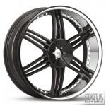 TROJAN S824 BLACK WITH CHROME LIP INSERT